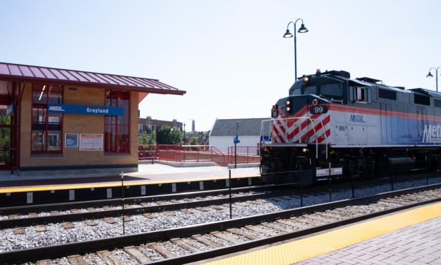 Grayland Station with train